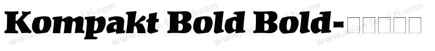 Kompakt Bold Bold字体转换